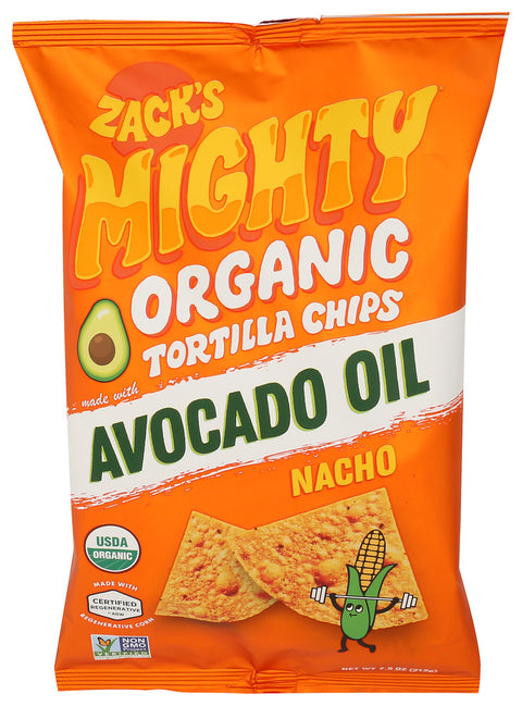 ZACKS MIGHTY CHIPS TORTILLA NACHO - 7.5 OZ