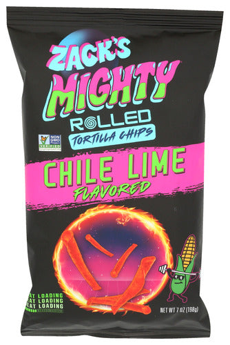 ZACKS MIGHTY CHIPS TORTLLA CHILE LIME - 7 OZ