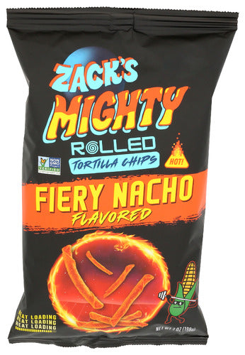 ZACKS MIGHTY CHIPS TRTLLA FIERY NACHO - 7 OZ