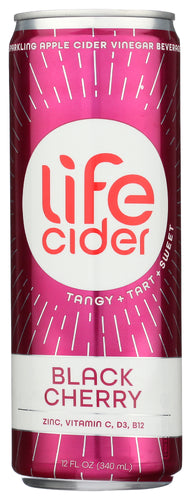 LIFE CIDER WATER SPK ACV BLK CHERRY - 12 FO
