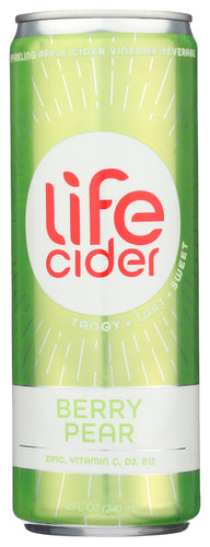 LIFE CIDER WATER SPK ACV BERRY PEAR - 12 FO