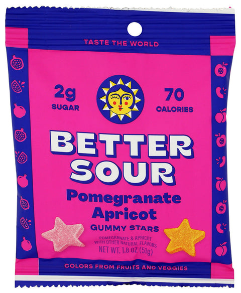 BETTER SOUR CANDY GMY STARS POM APRC - 1.8 OZ