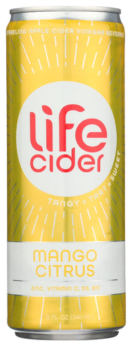 LIFE CIDER WATER SPK ACV MNG CITRUS - 12 FO