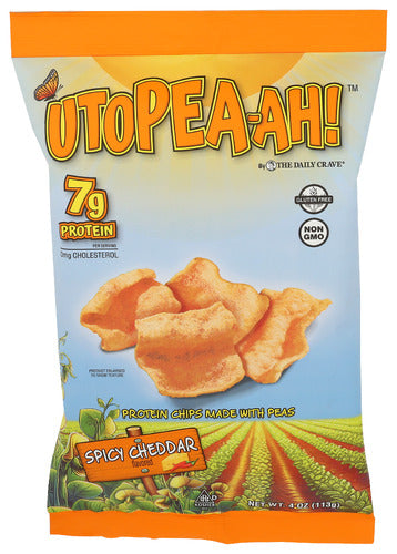 THE DAILY CRAVE CHIPS PROTEIN SPICY CHDR - 4 OZ