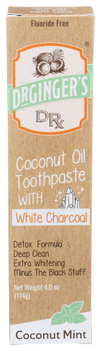 Dr Gingers Healthcare Products Llc 
Toothpaste Coconut Oil, 4 OZ.