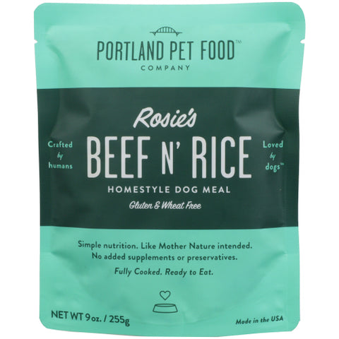 Portland Pet Food Company Meal Dog Beef N Rice, 9 OZ.