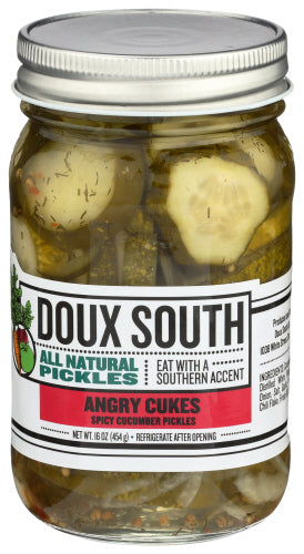 Doux South 
Pickle Cukes Angry, 16 OZ.