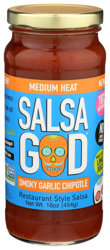 Salsa God Salsa Smoky Garlic Chipot, 16 OZ.