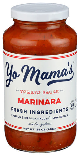 YO MAMAS FOODS SAUCE PASTA MARINARA - 25 OZ