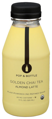 POP AND BOTTLE LATTE ALMD CHI TEA - 11 FO