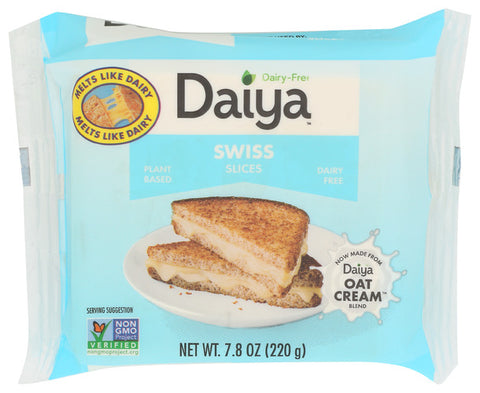 DAIYA CHEESE SLICES SWISS STYL - 7.8 OZ