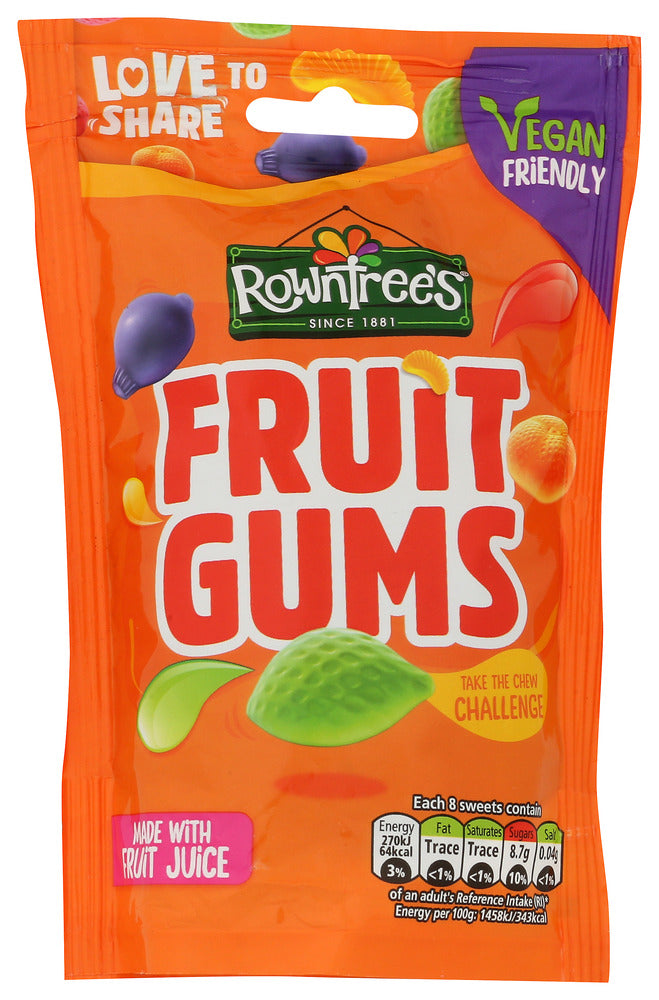 Nestle Candy Fruit Gums Pouch, 5.3 OZ.
