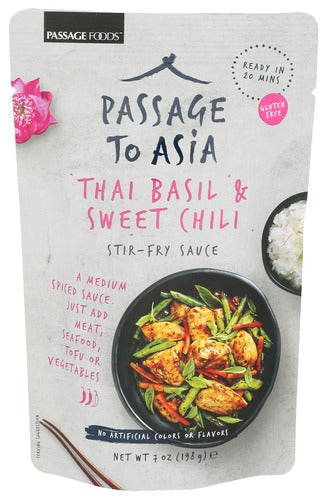 Passage Foods Sauce Smmr Thai Basil&Swt Chil, 7 OZ.
