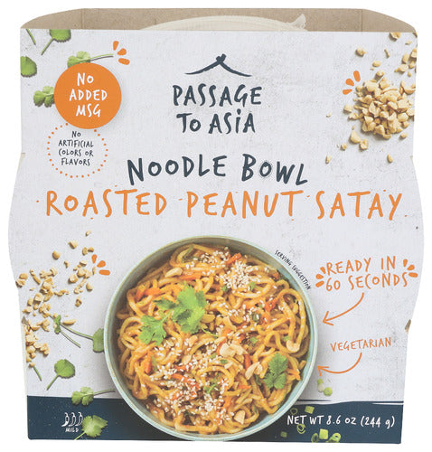 Passage Foods Noodle Bowl Peanut Satay, 8.6 OZ.