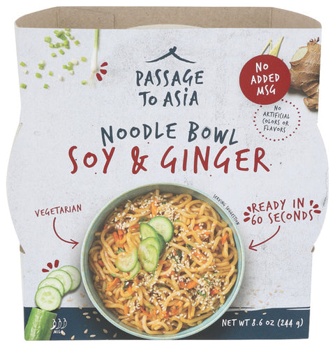 Passage Foods Noodle Bowl Soy Gngr Rte, 8.6 OZ.