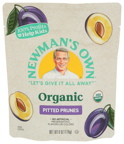 Newmans Own Organic Prunes Pitted Org Zipbag, 6 OZ.