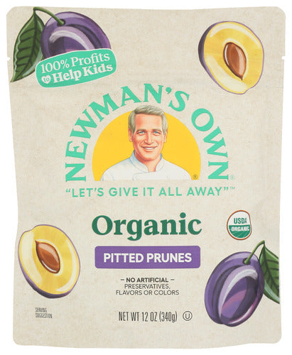 Newmans Own Organic Prunes Pitted Org Zipbag, 12 OZ.