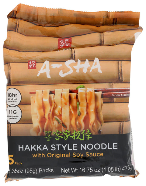 A-Sha 
Noodles Hakka Sauce Orig, 16.75 OZ.