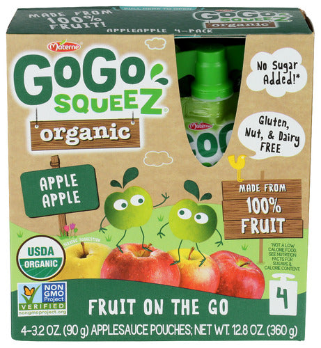 GOGO SQUEEZ APPLESC APPLE 4PK ORG - 12.8 OZ