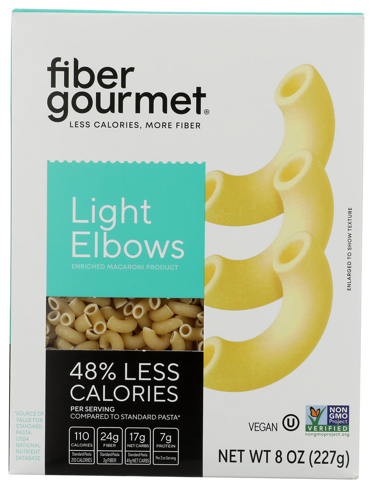 FIBER GOURMET PASTA LIGHT ELBOWS - 8 OZ