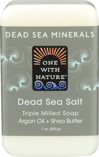 One With Nature Soap Bar Dead Sea Salt, 7 OZ.