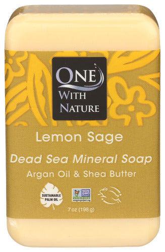 One With Nature Soap Bar Lemon Sage, 7 OZ.