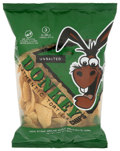 Donkey Chip 
Chips Tortilla Unsalted, 11 OZ