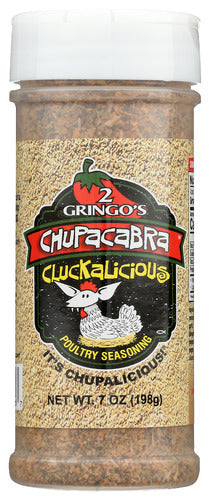 2 Gringos Chupacabra 
Seasoning Cluckalicious, 7 OZ.