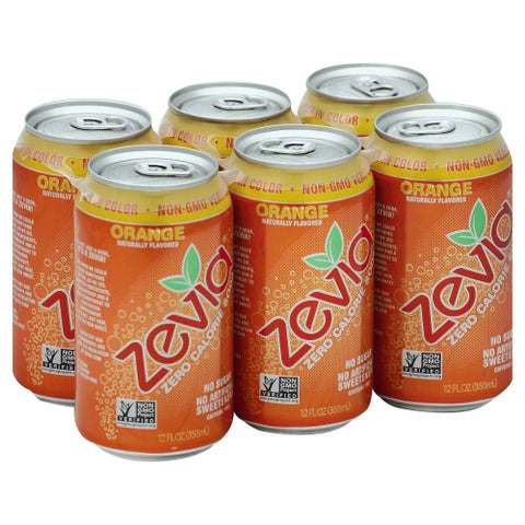 ZEVIA SODA ORANGE NTRL 6PK - 72 FO