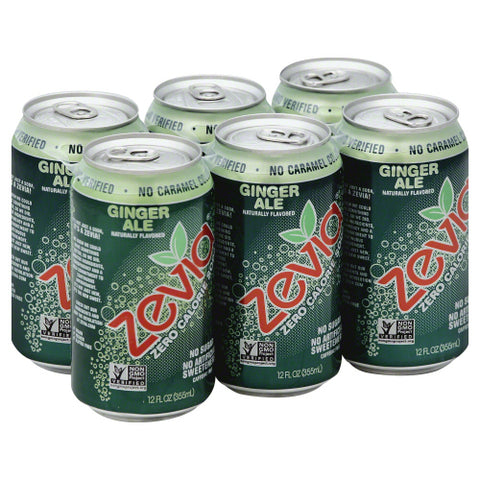 ZEVIA SODA GNGR ALE DIET NTRL 6PK - 72 FO