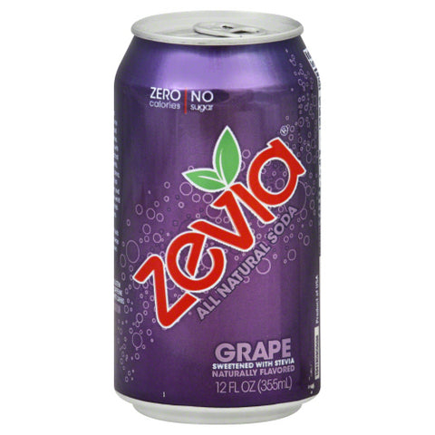 ZEVIA SODA GRAPE 6PK - 72 FO