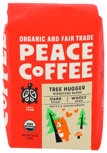 Peace Coffee Coffee Whole Bean Treehug, 12 OZ.
