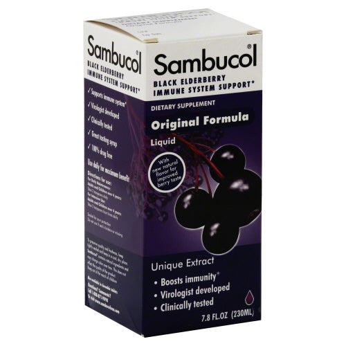 Sambucol Syrup Blk Elderberry Orig, 7.8 OZ.