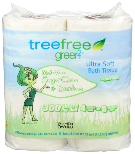 GREEN2 BATH TISSUE 2PLY 300SHT T - 4 PC