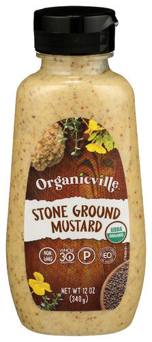 Organicville Mustard Stone Grnd Org, 12 OZ.