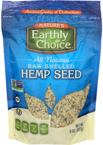 Natures Earthly Choice Seed Hemp Shelled, 8 OZ.