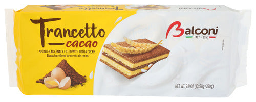 Balconi 
Snack Cake Trancet Cocoa, 9.9 OZ.