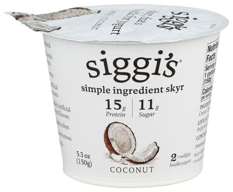 Siggis Yogurt 2% Strnd Ccnut Skyr, 5.3 FO.