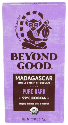 Beyond Good 
Choc Bar Cocoa 92 Percent, 2.64 OZ.