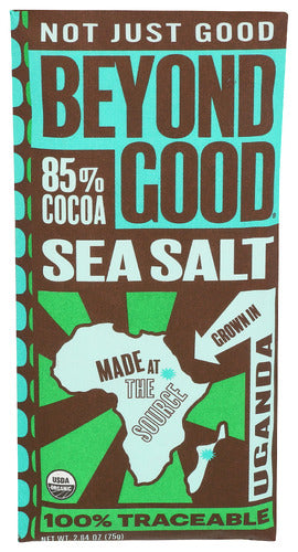 Beyond Good 
Bar Choc 85 Pcnt Sea Slt, 2.64 OZ.