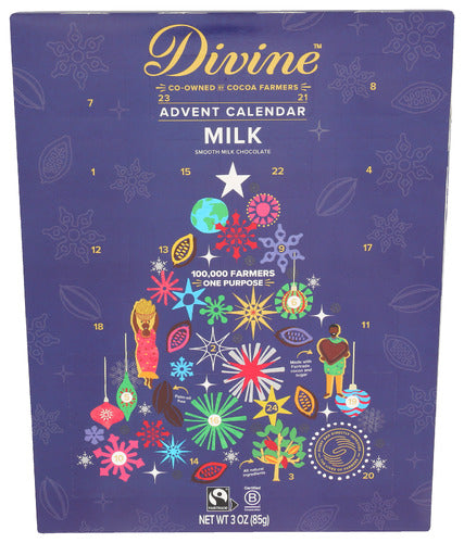 DIVINE CHOCOLATE CALENDAR FAIR TRADE ADVENT - 3 OZ