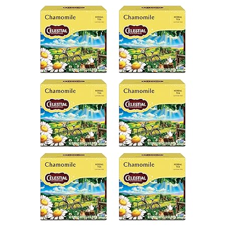 Celestial Seasonings Herbal Tea, Chamomile, Caffeine Free, 40 Tea Bags (Pack of 6)