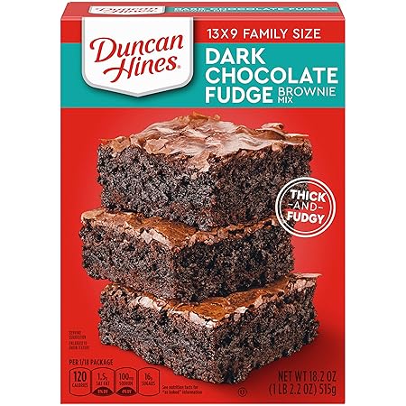 Duncan Hines Dark Chocolate Fudge Brownie Mix, 18.2 Oz
