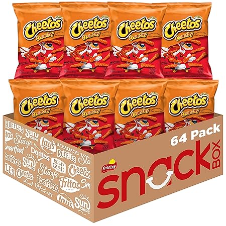 Cheetos Cheese Flavored Snacks, Crunchy, 2 Ounce (Pack of 64)