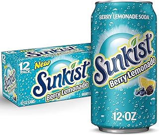SUNKIST - BERRY LEMONADE SODA, 12 OZ, 12 PK