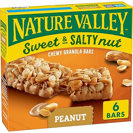 Nature Valley Sweet and Salty Nut Granola Bars, Peanut, 6 Bars, 7.2 oz