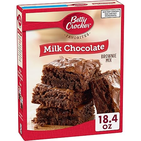 Betty Crocker Milk Chocolate Brownie Mix Family Size, 18.4 oz (Pack of 6)