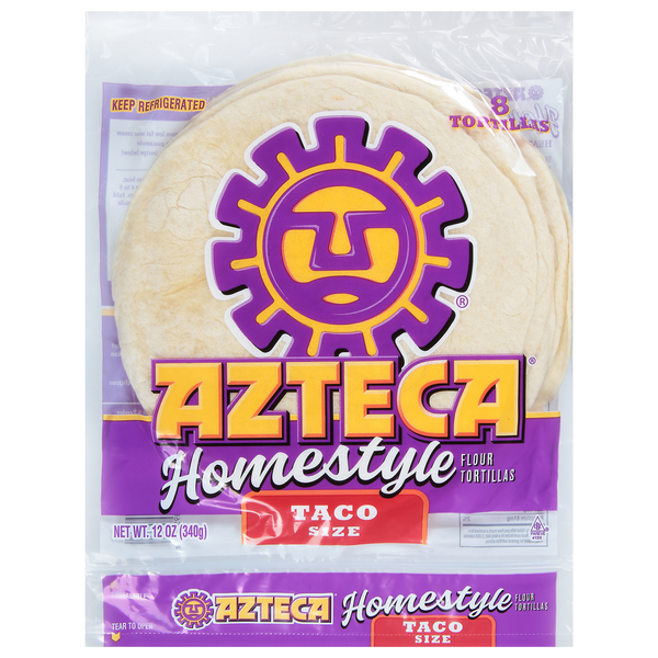 Azteca Flour Tortillas, Homestyle, Taco Size