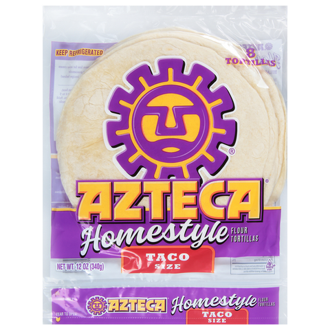 Azteca Flour Tortillas, Homestyle, Taco Size