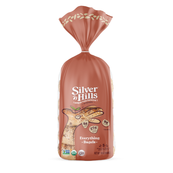 Silver Hills Bakery Sprouted Grain Organic Everything Bagel
